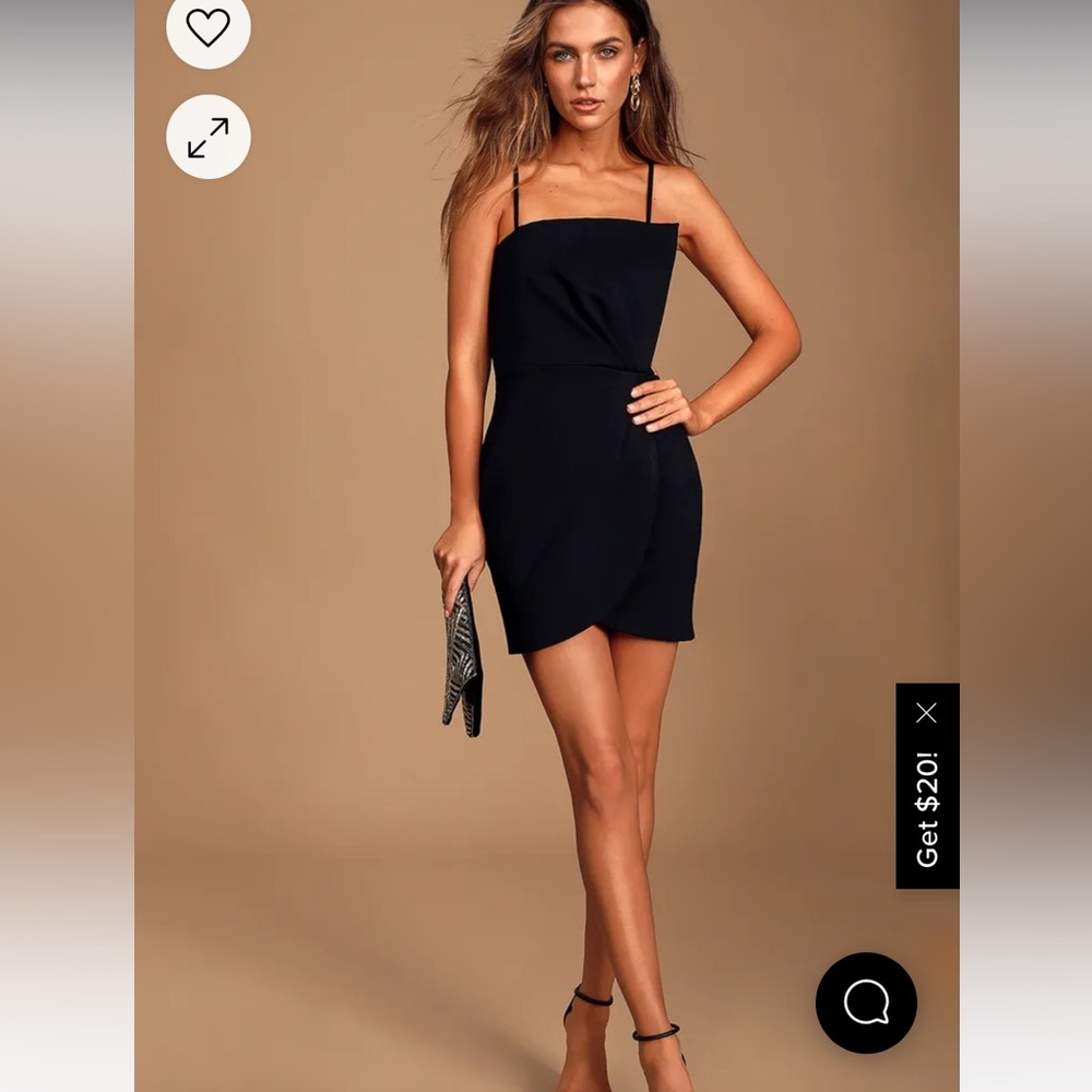 Lulus Drinks On Me Black Sleeveless Pleated Bodycon Dress Small